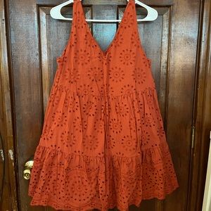 Loft Eyelet Tiered Dress
